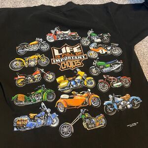 vintage y2k motorcycle “life is full of choices” 90s t shirt men’s large harley